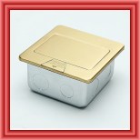 LUK/1,5BR44 Люк встраиваемый на 1,5 модуля (45х45 мм) с коробкой , латунь IP44